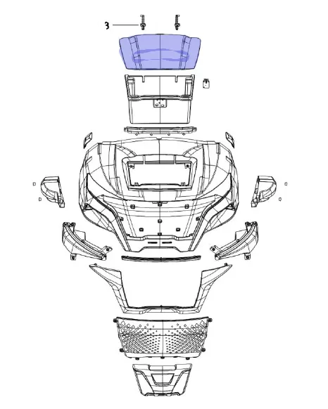 EZ Kruiser Raptor B4 Front Top Cover