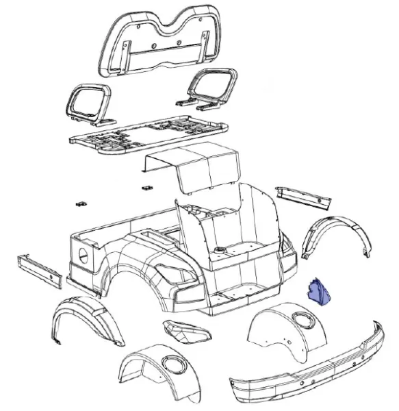 EZ Kruiser Raptor B6 Rear Right Taillight