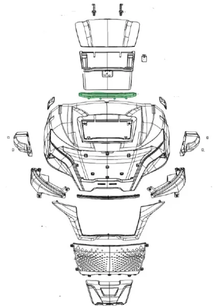 Raptor B4 Front Bracing Piece