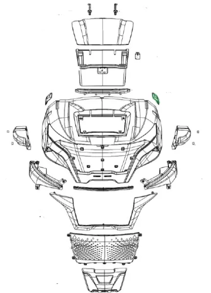Raptor B4 Front Left Hood Spacer