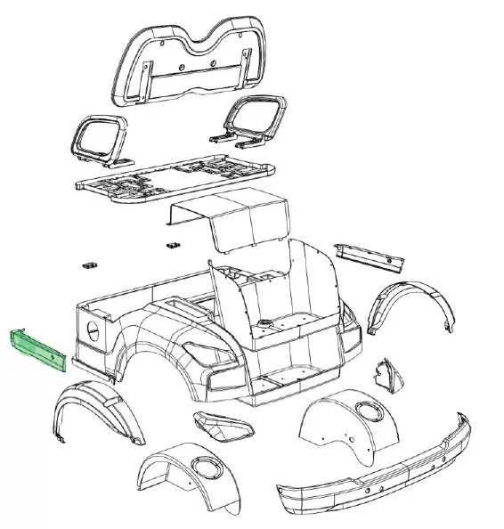 Raptor B4 Rear Left Side Guard Plate