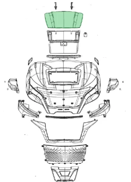 Raptor B4 Top Front Cover