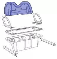 B6 Middle Seat Backrest Cover Plate