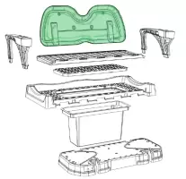 Reverse-Row Seat Backrest