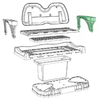 Reverse-Row Seat Right Armrest